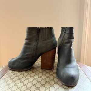 Jeffrey Campbell Leather Black Heeled Boots, Size 9